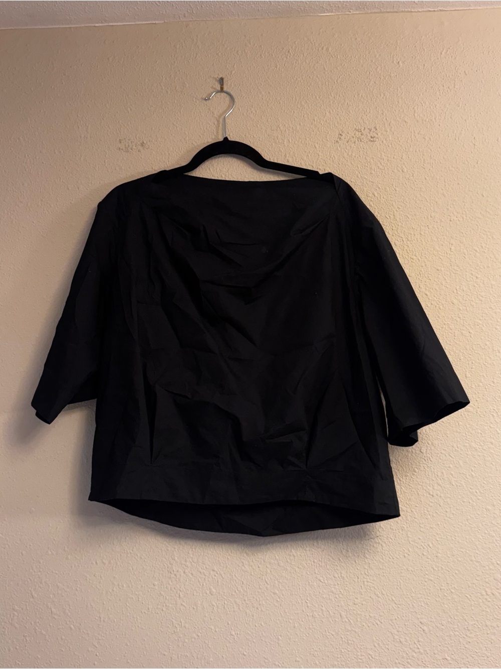 Banana Republic Black Cotton Draped Shirt
